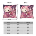 thumbnail image 2 of Hello Kitty Pillow Cover, Square Throw Pillow Cases For Couch Sofa Bed Living Room,Home Decorative, 24"X24", 2 of 9