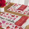 thumbnail image 5 of Happy Valentine''s Day Placemats Set of 4 Love Hearts Table Mats Holiday Anniversary Wedding Home Kitchen Dining Table Decorations 12x18 Inch, 5 of 5