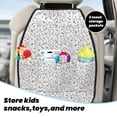 thumbnail image 5 of Naloa Poodle Dog 2Pcs Anti-Kick Back Seat Cover Kick Mat, Car Seat Protector with 3 Storage Pockets, 5 of 8