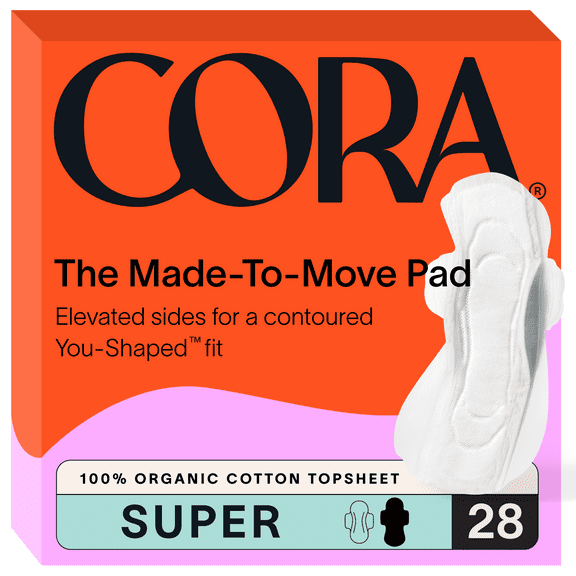 Cora Organic Ultra Thin Made-to-Move Pads (Super 28ct)