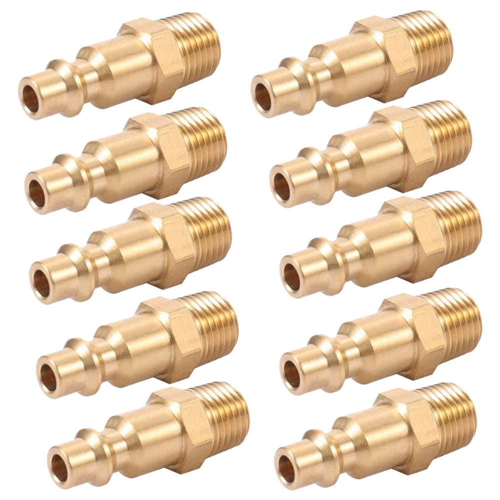 12 Pieces NPT Air Fitting Industrial Quick Connect Set Air Coupler and Plug Kit 