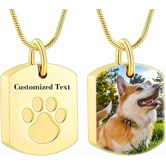 Personalized Urn Necklaces for Ashes Custom Photo / Text Stainless Steel Memorial Cremation Jewelry Keepsake Sympathy Gift Cremation Jewelry