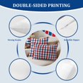 thumbnail image 5 of 2 Pack Outdoor Waterproof Throw Pillow Covers,Vintage Red Blue White Checker Decorative Square Patio Pillowcases for Chair Couch Sofa 16x16in, 5 of 9