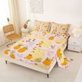 thumbnail image 2 of Erosebridal Yellow Funny Capybara Queen Sheet Sets,Cute Orange Pattern Bed Set For Capybara Lovers 4-Piece, 2 of 6