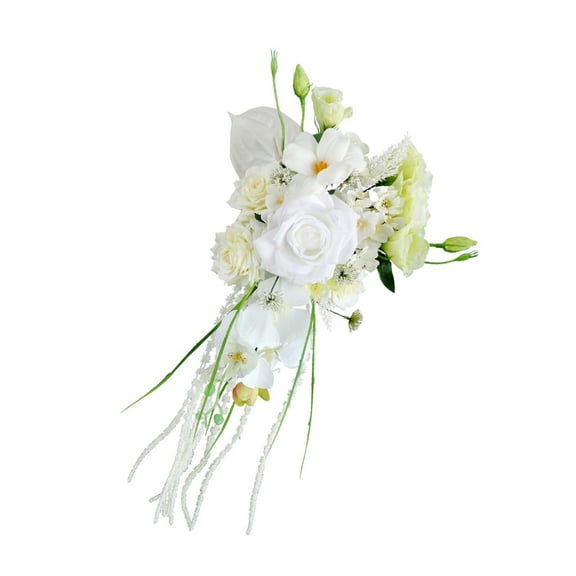 CIYISON Rose Cascading Bridal Bouquets,Wedding Bouquets for Bride 21.65inches Bridal Bouquets for Wedding, Ceremony, Anniversary