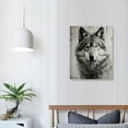 thumbnail image 3 of Nawypu  Wolf Couple Canvas Wall Art Rustic Wildlife Animal Picture Paintings Black and White Wolves Prints Artwork for Living Room Bedroom Bathroom Home Decor Ready to Hang, 3 of 4
