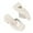 White, variant on Quaouag Clear Heels for Women Transparent Two Strap Block Chunky Square Heel Sandals Open Toe Slip On Sandals