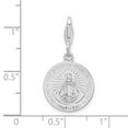 thumbnail image 4 of 925 Sterling Silver RH Miraculous Medal With Lobster Clasp Charm Pendant; for Adults and Teens; for Women and Men, 4 of 4