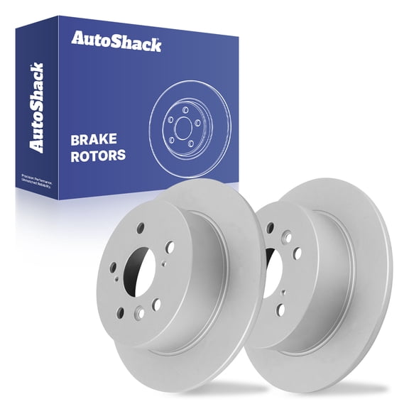 AutoShack Rear Brake Rotors for Toyota & Lexus, Camry 2007-2011 ES350 2007-2012 Avalon 2008-2012, FWD L4 2.4L 2.5L V6 3.5L - Coated - ArmorStop - 11.06" (281 mm), 5-Lug