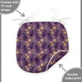 thumbnail image 4 of Eggplant Dining Chair Pad, Realistic Looking Eggplants with Eighties Inspired and Dotted Purple Background, Water Resistant Pillow with Straps for Seats, 8 Pieces Set, Purple Orange, by Ambesonne, 4 of 5
