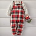 thumbnail image 2 of Mud Pie Baby Boys Christmas Buffalo Check Overall Set, 2 of 3