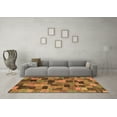 thumbnail image 3 of Ahgly Company Indoor Square Abstract Brown Modern Area Rugs, 7' Square, 3 of 4