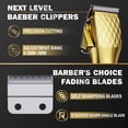 thumbnail image 4 of SENLINK Gold Cordless Hair Clippers Set for Men, Rechargeable Barber Hair Cutting & Beard Trimmer Kit with LED Power Display, Portable Travel Storage Case Included for Home Salon Grooming, 4 of 6