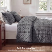 U Bedsure U by Bedsure Tufted Boho King Comforter Set, 3 Pieces Farmhouse Shabby Chic Embroidery… — $50.39 (49% off)