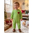 thumbnail image 4 of Cjfdfy Newborn Baby Boy Girl Christmas Outfit It's A Beaut Clark Print Romper Heart Embroidery Long Sleeve Jumpsuit Infant Cute Christmas Holiday Party Fall Winter Clothes, 4 of 9