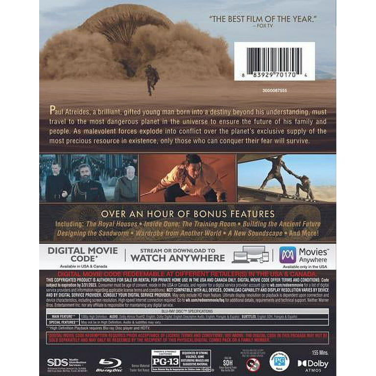Dune (Walmart Exclusive) (Blu-Ray + DVD + Digital Copy) Limited