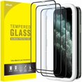 thumbnail image 1 of Chenchen Full Coverage Screen Protector for iPhone 11 Pro Max/iPhone XS Max 6.5-Inch, Black Edge Tempered Glass Film with Easy Installation Tool, Case-Friendly, HD Clear, 3-Pack, 1 of 1