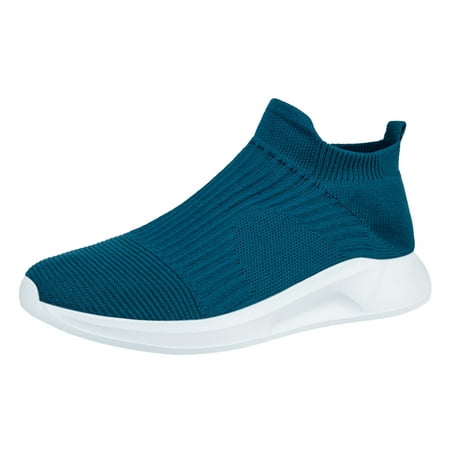 

Pimfylm Mens Walking Sneakers Lima Slip-On Sneakers Casual Trendy Shoes for Women and Men Blue 9