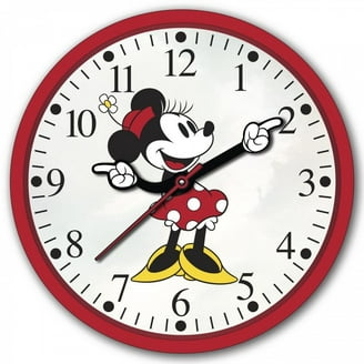 Disney Mickey & Minnie Mouse Cartoon Ears Quartz Wall Clock