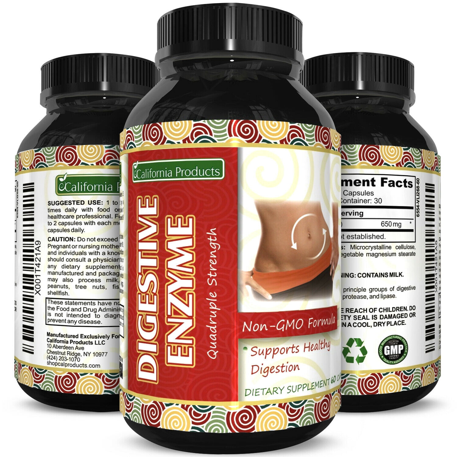 California Products Digestive Enzymes Pancreatin 4X