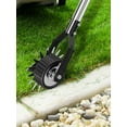 Tzrofpl Wheel Rotary Edger Manual Lawn Edger with 3/4 Sections