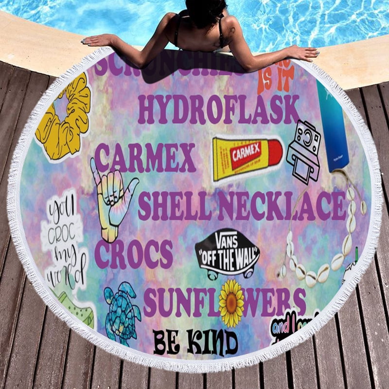 round beach blanket