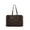 coffee color, variant on Furry Tote Bag for Women - Winter Fringe Fuzzy Handbag Fur Shoulder Weekender Bag for Travel Work