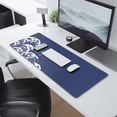 thumbnail image 3 of Wave with the Bottom Of the Fish Scale Pattern desk Mouse Padwaterproofwashable for Office Home Work GamingmousematRubber Base Mousepad with Stitched Edges 31.5x11.8inches, 3 of 7