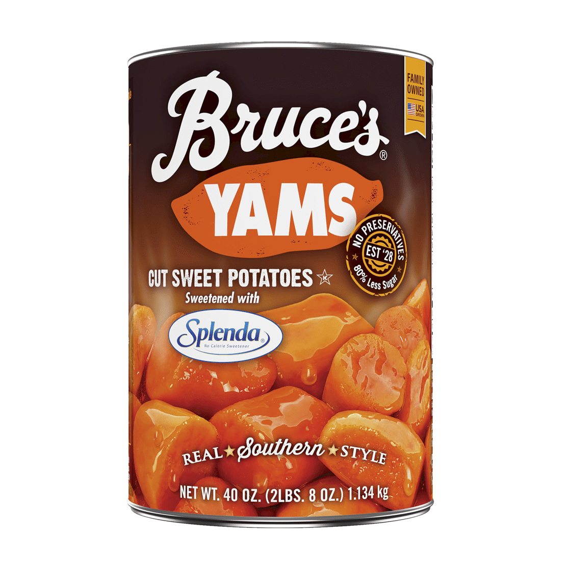 Bruce's Canned Yams Cut Sweet Potatoes in Splenda, 40 oz