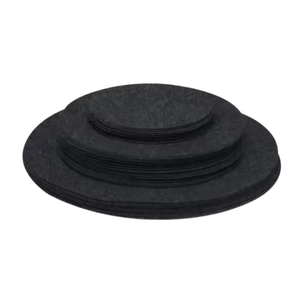 60 separadores de platos de fieltro redondos para almacenamiento y protección de platos. 90 unidades negras