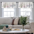 thumbnail image 4 of LALILO Kitchen Curtain Valance Watercolor Vintage Succulents Rod Pocket Window Curtain 52"x 18" Set of 2, 4 of 5