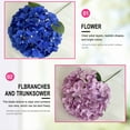 thumbnail image 2 of JingChun Artificial Fake Flowers Plants Silk Hydrangea 1 Flower Head Arrangements Wedding Bouquets Decorations Plastic Floral Table Centerpieces Home Kitchen Garden, 2 of 4