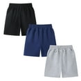 thumbnail image 6 of HILEELANG Toddler Boys' Summer Cotton Shorts 3-Pack Casual Grey, Black, Navy Pants with Pockets, Size 2 Years, 6 of 6