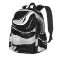 thumbnail image 1 of Disketp Abstract Black White Swirls Mochila Escolar de Gran Capacidad y Peso Ligero, Mochila de Viaje Ideal para Escuela, Trabajo y Uso Diario, Cómoda y con Estilo, 1 of 8