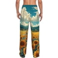 thumbnail image 3 of Daiia Field Style Bicycle Young Sunflower Men's Sleep Pant with Pockets and Drawstring,Pajama Pants-XX-Large, 3 of 9