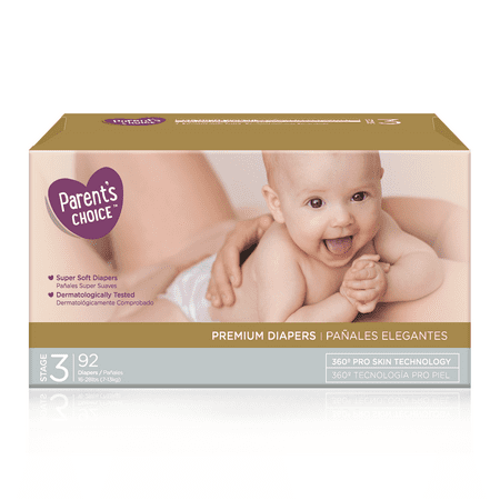 Parent's Choice Premium Diapers, Size 3, 92