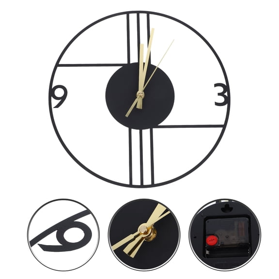 Masteelf Large Wall Clock Abstract Wall Clock 30.00X30.00X2.00CM Black