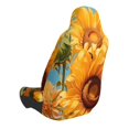 thumbnail image 3 of Picia Sunflower Blue Sky Print Waterproof Sweating Car Seat Cover for Post Gym Workout, Running, Beach and Hiking, Universal Fit Anti-Slip Bucket Seat Protector, 3 of 5