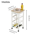 thumbnail image 5 of Carrito De Servicio Con Ruedas, 3 Niveles ELLEGANCE HOUSEWARE KT44135, 5 of 5