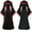 B-Black, variant on Women's Renaissance Dresses Gothic Cosplay Medieval Prom Gown Wedding Guest Halloween Maxi Over Dresses Womens Casual Halloween Long Sleeve Splicing Gothic Cosplay Dress, Black S