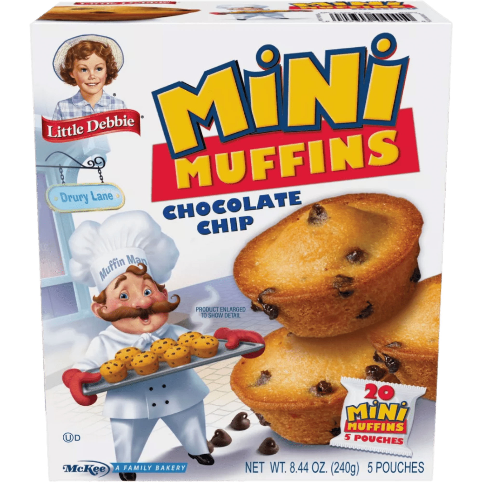 Little Debbie Chocolate Chip Mini Muffins, 4 Boxes of Bite-Sized Muffins