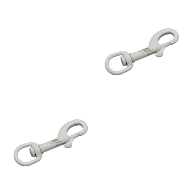 Soidarity Gancho de doble extremo, perno de ojo giratorio de alta resistencia, hebilla a presión, gancho de buceo de Metal, accesorios de Blanco 2piezas