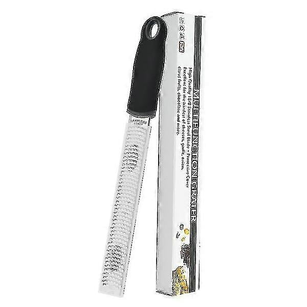 Microplane Zester Grater in Black for Citrus, Parmesan, Ginger, Chocolate and Nutmeg with Fine Blade