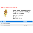 thumbnail image 2 of Engine Coolant Temperature Switch - Compatible with 1980 - 1988 Toyota Tercel 1.5L 4-Cylinder 1981 1982 1983 1984 1985 1986 1987, 2 of 2