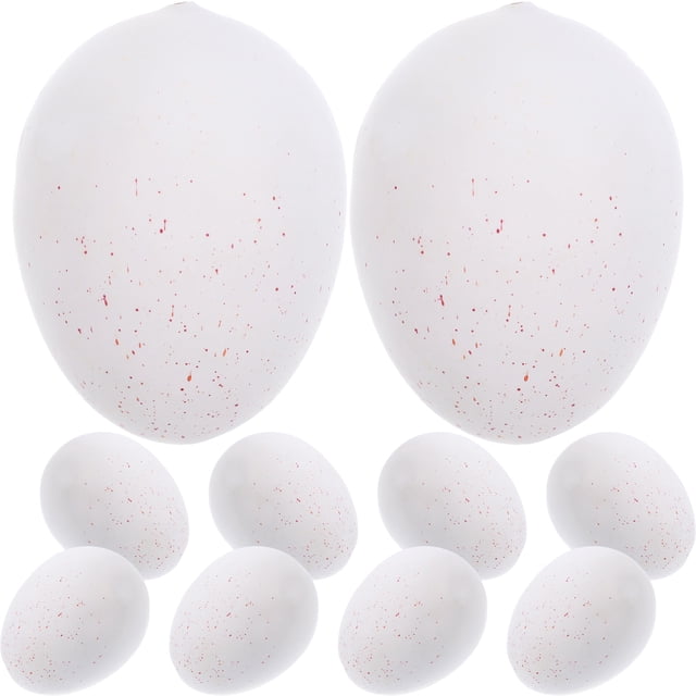 10pcs Fake Eggs Decoration Artificial Kitchen Foods Faux Eggs Models Ornaments