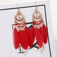 thumbnail image 6 of Earrings for Women Vintage Boho Feather Earrings Long Feather Earrings Earrings Bohemian Jewelry for Women, 6 of 6