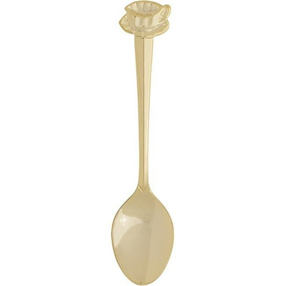 HIC Harold Import 555G-12 Demi Spoon Cup & Saucer Gold Plate - 12 Piece