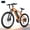 Orange, variant on ESKUTE Adult Electric Mountain Bike – 21-Speed, 27.5” Wheels, 1200W Brushless Motor, 28MPH, 48V 13Ah Battery, NFC Smart Unlock, Step-Over E-Bike Black