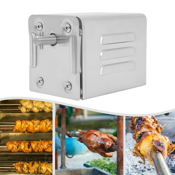 Rotating BBQ Motor - 15W 2rpm AC Motor, 88lbs Load Capacity, 201 Stainless Steel, Quiet & Durable for Gas, Charcoal & Electric Grills