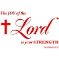 thumbnail image 2 of VWAQ The Joy of The Lord is Your Strength Nehemiah 8:10 Wall Art Decal - Scripture Bible Wall Decor, 2 of 2